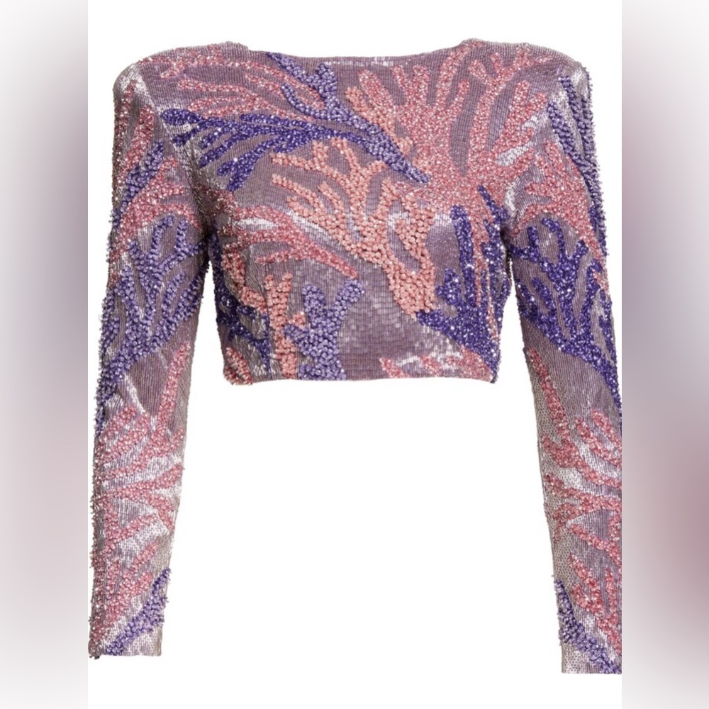 🚨SOLD 🚨
Embellished Pink and Purple Women's Top